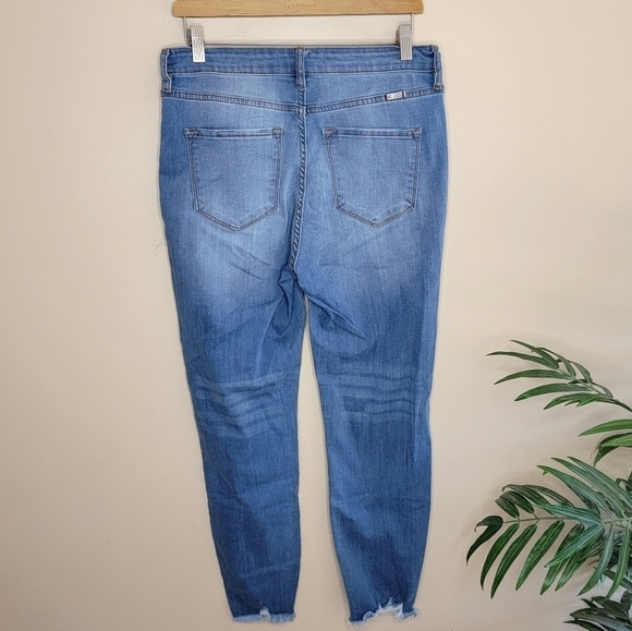 KanCan | Button Fly Skinny Jeans with Raw Hem - Picture 3 of 6